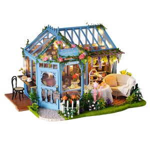 Kisoy - Casa de muñecas romántica y linda en miniatura, kit de bricolaje para habitación creativa, regalo perfecto para amigos, amantes y familias (ca