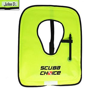 Scuba Choice Scuba Choice Amarillo Neón Snorkel Chaleco de adulto con nombre Caja, X-Large