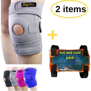 BodyMoves - Rodillera para niños con gel de hielo frío y caliente para estabilizar la rótula menisco y prevenir lesiones