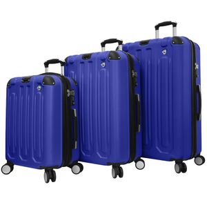 Mia Toro metallo Composite Hardside Spinner (3 piezas), color blanco, talla única, Azul), M1006-03PC-BLU