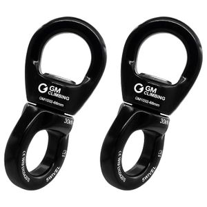GM CLIMBING 30kN Micro Rotador Escalada Cuerda Dispositivo giratorio 6700lb Resistencia de rotura para Escalada de roca Arborist Backyard Swing Aerial