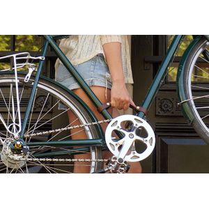 Oopsmark - Mango de piel para bicicleta, color marrón