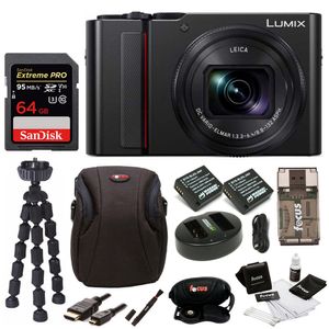 Panasonic Lumix ZS200 °Cámara 4 K 15 x lente Leica DC Vario-Elmar dc-zs200 K – USA), color negro