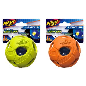 bola de Bash LED Light-up verde & Naranja Dog Toy (2 unidades)