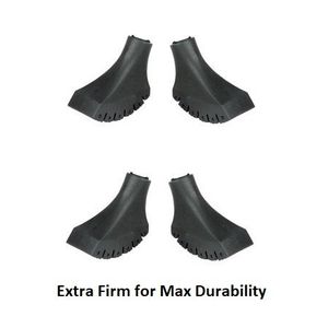 Paquete de cuatro puntas de repuesto de goma extra duraderas (pies de repuesto, patas, cascadas y cadenas) para bastones de trekking – se adapta a tod