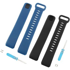 SING F LTD - Correa de silicona compatible con Huawei Band 2 Pro Smart Watch, color negro y azul