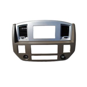 Dodge Ram 06-09 - Bisel Doble DIN GPS radio con kit de cables, color negro plata., plateado (Silver Standard)