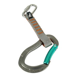 Fusion Climb - Mosquetón de acero inoxidable de 4.3 in con eslabones rápidos y zoom Techno, color verde
