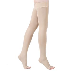Medias de compresión para el muslo de KEKING con soporte firme de 0.787 – 1.181 in Hg con banda de silicona antideslizante. Calcetines de compresión g