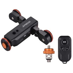 Andoer Track Dolly, L4 PRO Video Dolly Slider de pista eléctrica con control remoto inalámbrico 3 velocidades ajustable cargable Mini Slider Skater pa