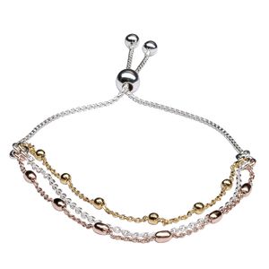 Bolo Bracelet for Women in .925 Sterling Silver, Adjustable 6"- 9"