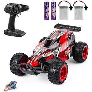 JEYPOD coche teledirigido, 2.4 Ghz alta velocidad Racing RC coche con 4 baterías, juguetes para niños