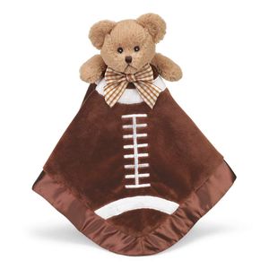 Bearington Baby Touchdown Snuggler, el fútbol oso de peluche manta de seguridad de felpa, Lovey 15"