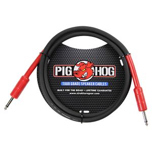 Pig Hog PCH10AGR Amplificador de ángulo recto para guitarra de 1/4 a 1/4 pulgadas, cable de instrumento de 10 pies