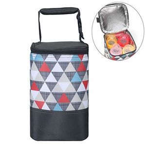 Bolsa térmica para biberones de bebé, tamaño actualizado, bolsa de almacenamiento para leche materna, multiusos, talla única