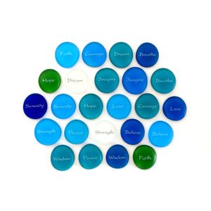 El mensaje de la sirena, réplica Mar vidrio Piedras, surtido, juego de 24