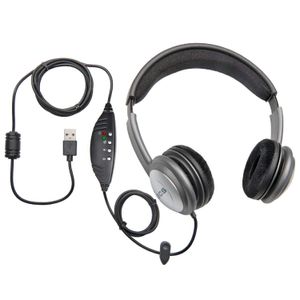 ECS ohusb wordslinger Deluxe Overhead USB Transcripción Headset