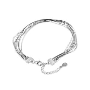 FarryDream - Pulsera de plata de ley 925 con eslabones elegantes para mujeres y adolescentes