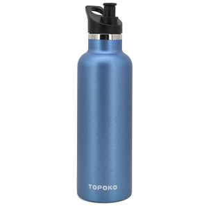 TOPOKO 25 OZ Hydro Double Walled Wall Flask Stainless Steel Metal Water Bottle Straw Lid with Handle or Bite Valve Top Vacuum Insulated Leak Proof Reu