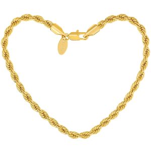 Lifetime Jewelry Tobilleras para mujeres, hombres y adolescentes [pulsera de tobillo de cadena de 0.197 in] 20 veces más chapado en oro de 24 quilates