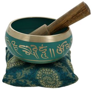 4 Pulgadas De Metal Pintado A Mano Tibetano Budista Canto...