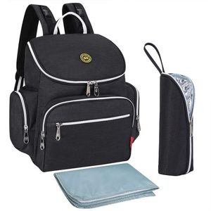 Qimiaobaby Mochila multifunción para pañales de bebé con cambiador y bolsillo aislado portátil