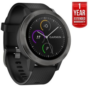 Garmin 010 – 01769 – 11 Vivoactive 3 GPS Fitness Smartwatch (Negro & Gris Oscuro) + 1 año garantía extendida