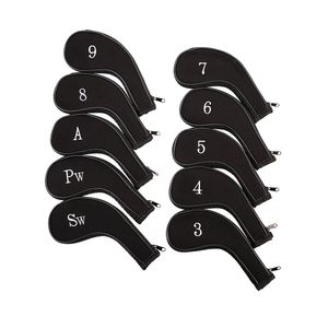 Juego de 10 fundas HDE de neopreno con cierre para palos de golf de hierro