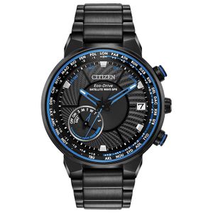 Citizen CC3038-51E Eco-Drive - Sistema de navegación GPS por satélite, color negro y azul