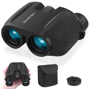 Prismáticos para adultos y niños, 10x25 plegables y compactos para observación de pájaros, teatro y conciertos, caza y juegos deportivos