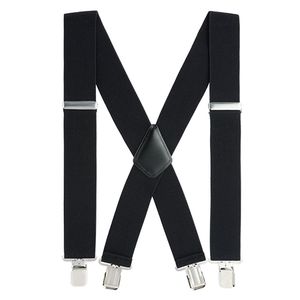 Tirantes para hombre, resistentes, 2 pulgadas de ancho, parte trasera en X, tirantes elásticos ajustables