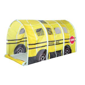 Pacific jugar tiendas de campaña niños autobús escolar 6 foot "D" túnel Playhouse para uso en interiores/al aire última intervensión Jugar