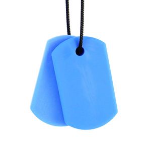 Arca de masticar etiquetas discreto masticables joyas, fabricado en los Estados Unidos (muy firme), color azul