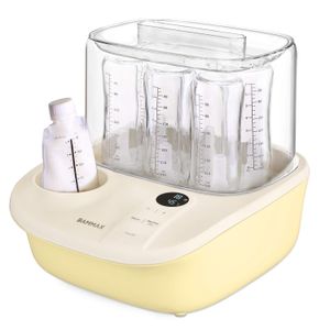 BAMMAX - Calentador de biberones y botella de vapor esterilizador y secador, 6 en 1, calentador eléctrico de alimentos para bebés, 6 botellas, calenta