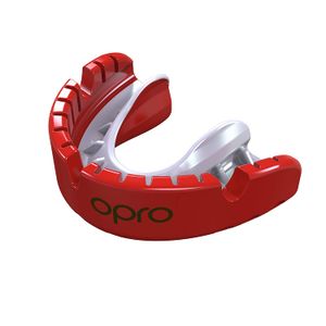 OPRO - Protector bucal para adultos – encaja sobre aparatos de ortodoncia – Protector Gold para UFC, Lacrosse, Rugby, MMA, Kickboxing, Fútbol, Hockey,