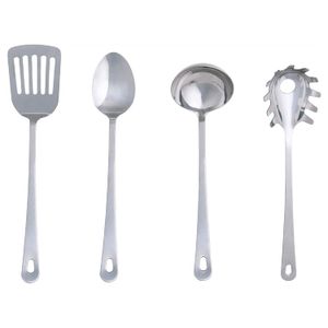 IKEA 300.833.34 Grunka Utensilios de cocina (4 piezas), acero inoxidable, Color Plateado, Plateado