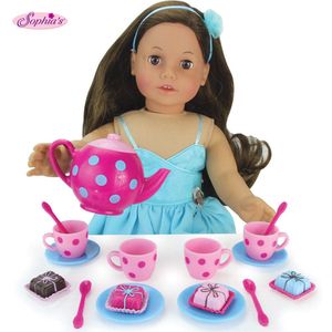Sophia de rosa y azul 18 inch Doll Tea Pot Set.