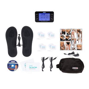 DR-HOS ® Sistema de terapia del dolor Pro Basic paquete TENS unidad de máquina (negro) – 8 almohadillas pequeñas, 2 almohadillas grandes, 1 par de alm