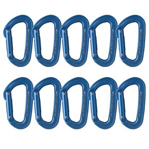Fusion Climb Contigua - Mosquetón de puerta recta con forma de D, color azul (10 unidades)