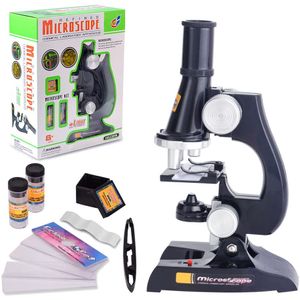 FUNRUI - Microscopio para niños, 450 x 200 x 100 aumentos, para niños, con luces LED, incluye juego de juguetes para principiantes