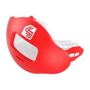 Shock Doctor Max Airflow - Protector bucal para fútbol y deportes de alto impacto, transpirable y cómodo, ofrece protección de labios, tamaños para jó