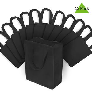 8 x 4 x 10 pulgadas, 12 piezas. Bolsas de regalo reutilizables de tamaño mediano, bolsas de fiesta, bolsas de comestibles, bolsas de compras, bolsas d