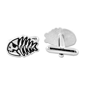 evolvefish pirata Gemelos de plata de pescado – 3/4 de ancho