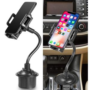 Cell Phone Holder for Car,DyKay Cup Holder Phone Mount Universal Adjustable Gooseneck Cup Holder Cradle Car Mount for Cell Phone iPhone Xs/SX Max/X/8/