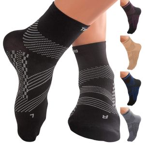 TechWare Pro Calcetines de compresión a la altura del tobillo – Fascitis plantar alivio del dolor calcetines con soporte de arco La manga del pie aliv