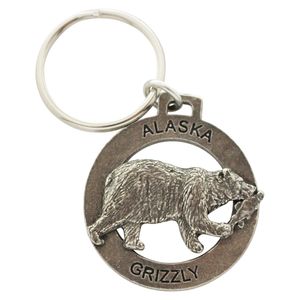 Peltre ~ Alaska Grizzly ~ Llavero ~ a626kc