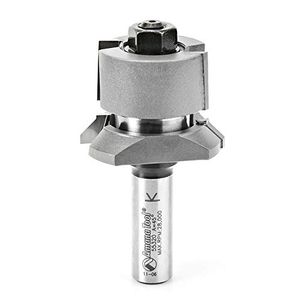 Amana Tool 55320 V - Barra de enrutador con punta de carburo de 2 alas, vástago de 1/2"