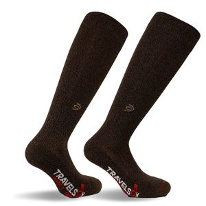 Travelsox Melange compresión graduada para vestido, viajes, caminar, correr, recuperación, lesiones, de la vena apoyo, soporte de arco, vuelo calcetin