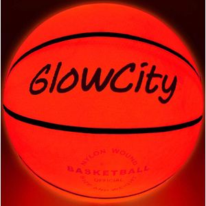 GlowCity - Baloncesto de baloncesto con luz LED, tamaño 6 (28,5 pulgadas)