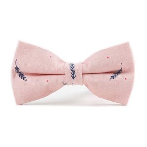 Corbata de algodón para hombre con diseño de moño